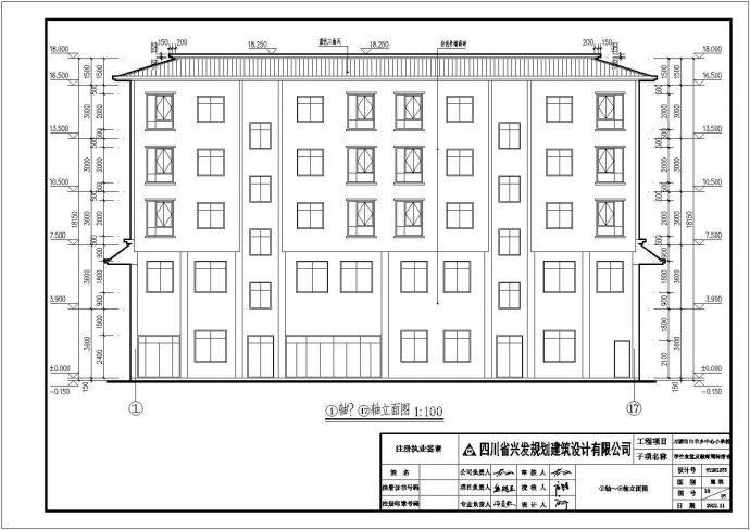 某地区五层教师宿舍楼建筑设计施工图_图1