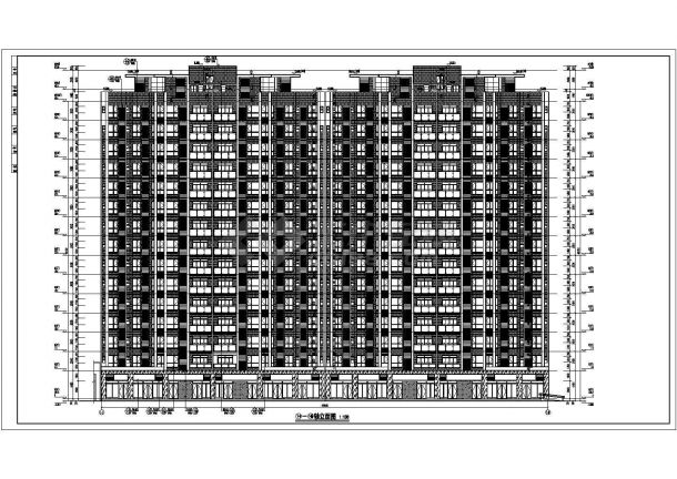 某地区15层商业及住宅楼建筑设计施工图-图一