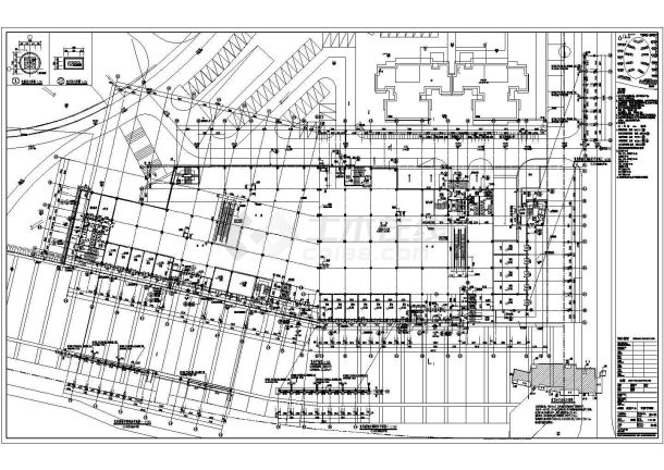 某五层框架结构商业中心建筑设计施工图-图二