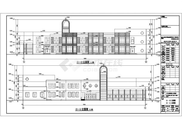 某地区二层框架结构幼儿园建筑设计施工图-图一