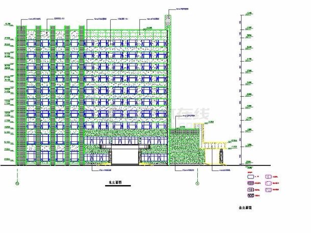 某地宾馆幕墙装饰工程建筑施工图（共60张）-图二