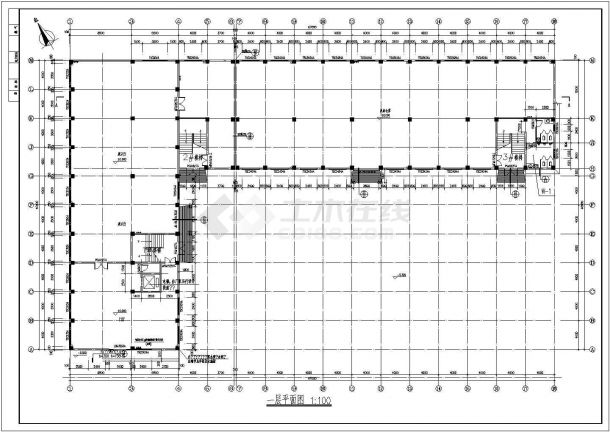 某地区五层办公综合楼建筑设计施工图-图二