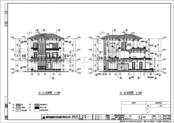 某地3层框架结构简欧式别墅施工图-图二