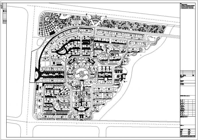 某小区别墅区规划设计总平面布置图_图1