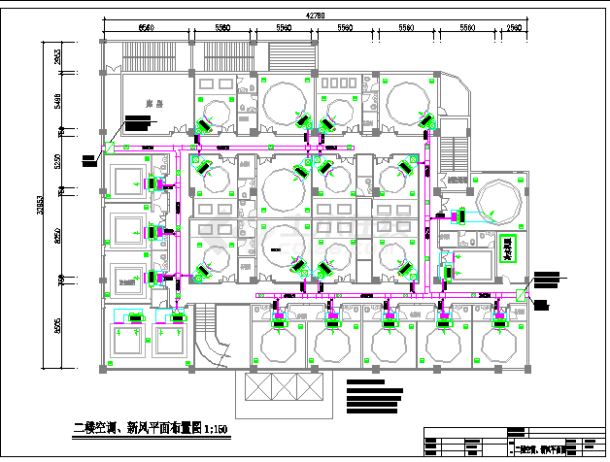 某地小型餐馆(二层)空调设计图纸-图二