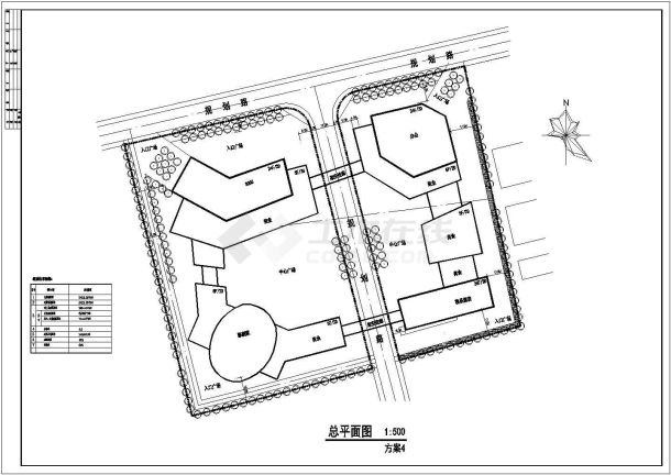 某商业综合体方案设计规划总平面图-图一