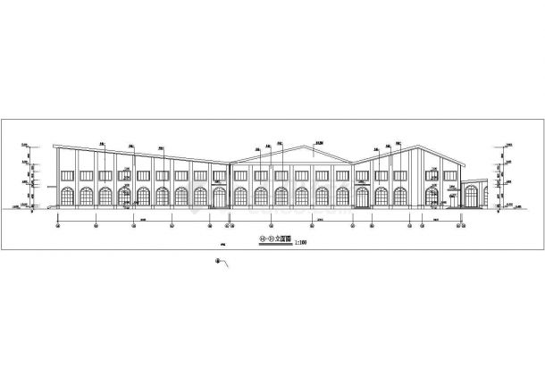 某地区温泉中心框架结构房屋建筑设计施工图-图一