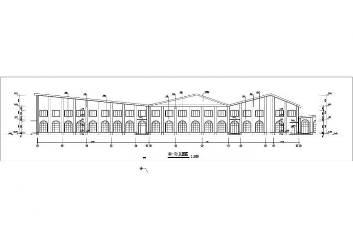 某地区温泉中心框架结构房屋建筑设计施工图_图1