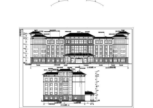 某医院五层框架结构医疗建筑设计施工图纸-图一