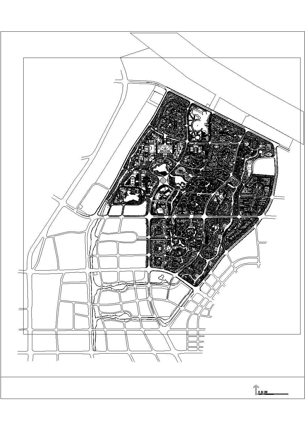 上海新江湾城城市设计规划总平面图