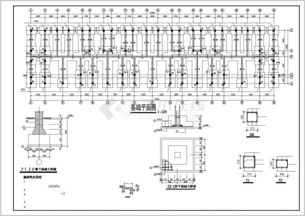 八层住宅楼建筑施工图纸-图二