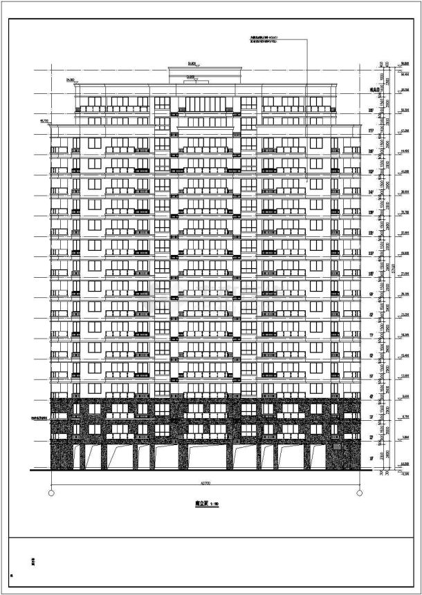 江苏镇江某18层剪力墙结构住宅楼建筑施工图-图二