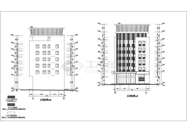 某地六层框架结构宿舍楼建筑专业施工图-图一