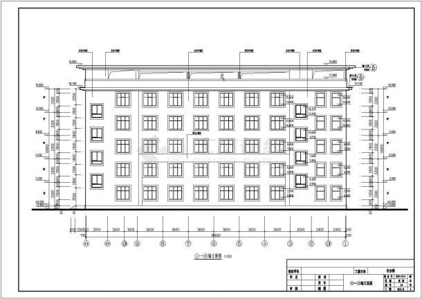 某学校简欧风格六层框架结构宿舍建筑施工图-图二