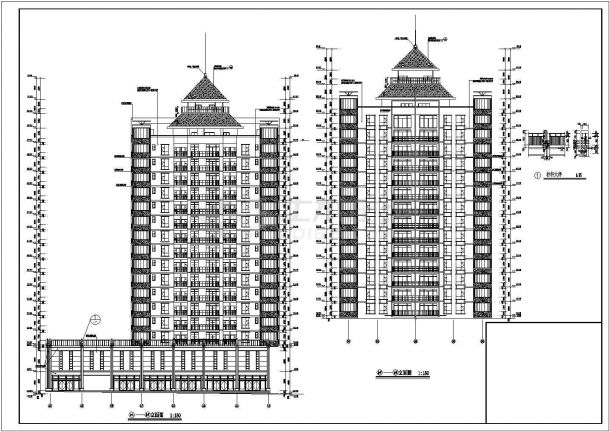 贵州城区中心多层框架结构住宅建筑施工图-图一