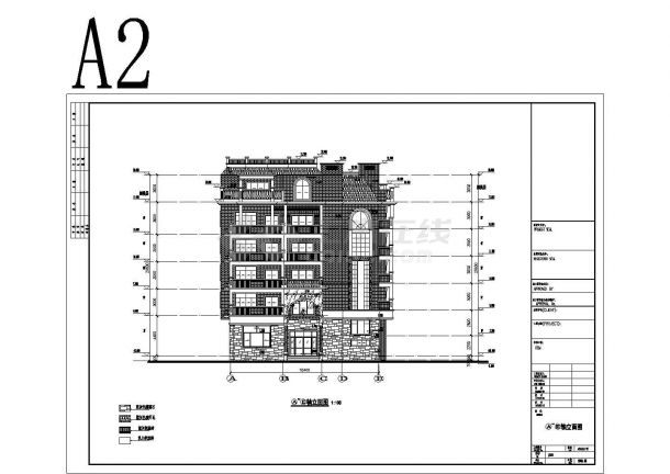 某地5层框架结构带阁楼私人别墅建筑施工图-图一