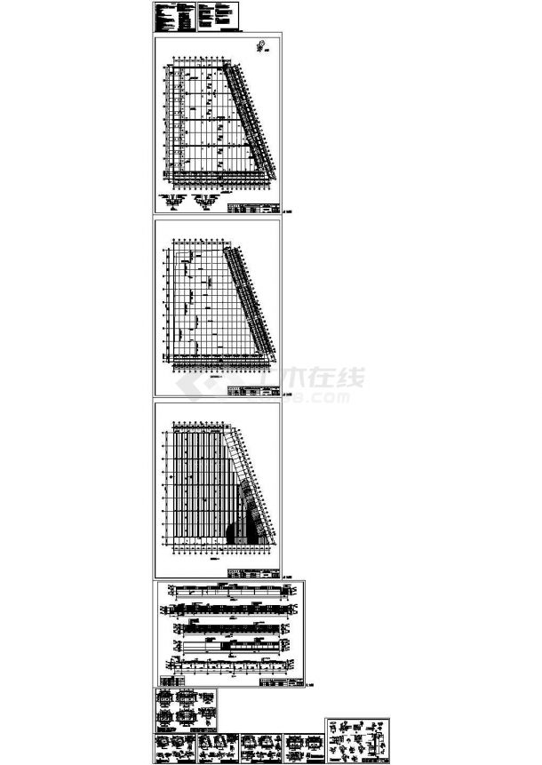 某石材城单层门式钢架结构厂房（建筑面积13456.36平方米）设计cad全套建筑施工图（含设计说明，含另两个厂房设计）-图一