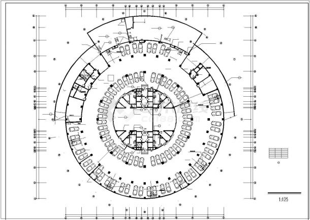 圆形建筑设计平面布局图片