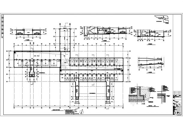 某区人防地下室车库全套施工图（框架结构，人防面积3350平方米）-图二