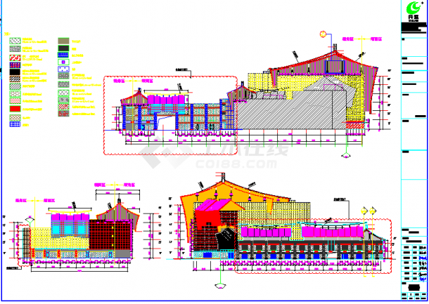 某地大型广场外装饰幕墙工程建筑施工图（图纸超详细）-图二