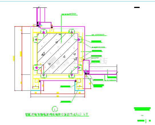 某地大型干挂铝板幕墙建筑设计图-图二