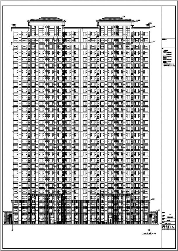 某高层住宅全专业设计施工图（地上31层，地下1层，建筑面积21231平方米）-图一