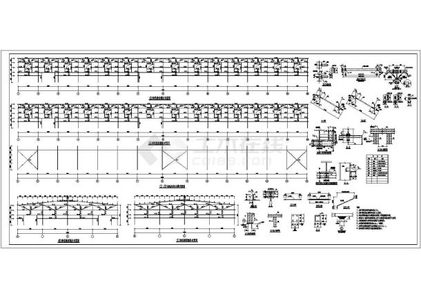某地1层钢结构厂房全套结构施工图-图二