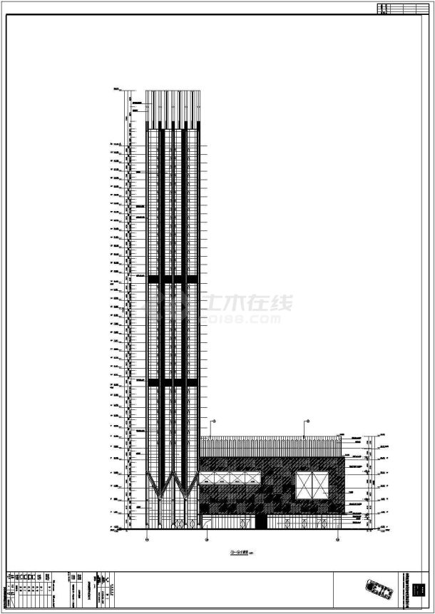 某地超高层塔式商务酒店建筑施工图-图一