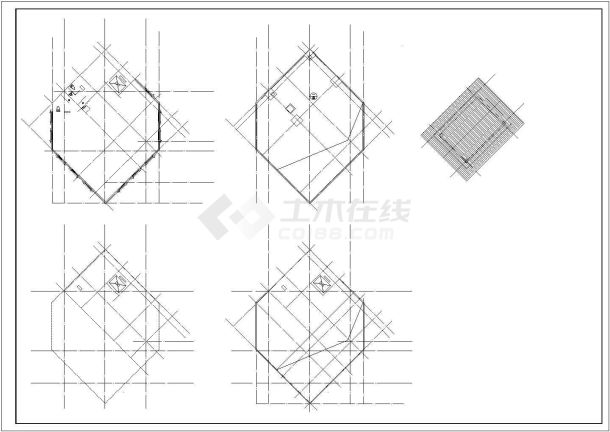 某地6层欧式风格宾馆建筑施工图-图一