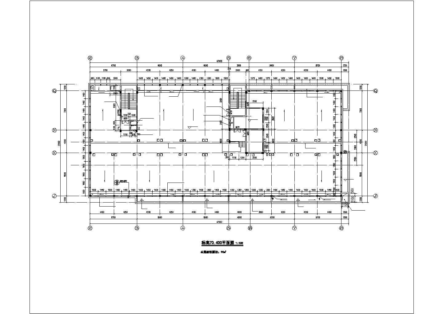 某地高层框架结构L型玻璃幕墙旅馆建筑施工图