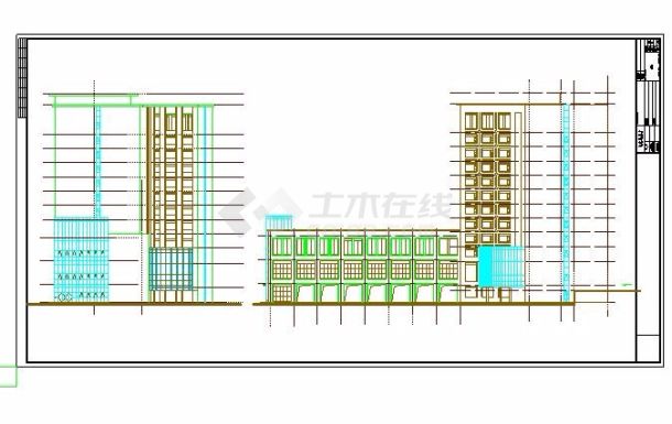 某地现代风格高层商务酒店建筑设计方案图-图二