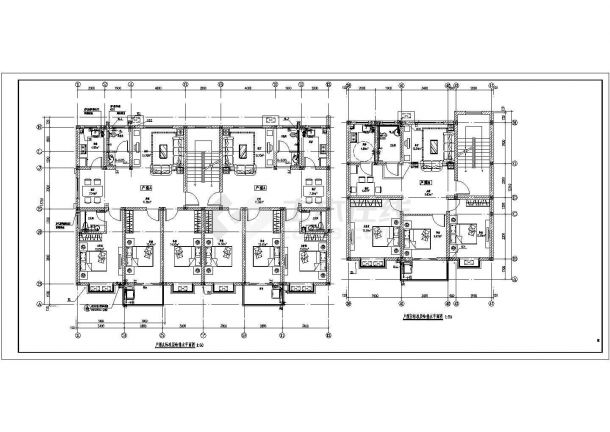 某六层住宅建筑给排水CAD平面布置参考图-图二