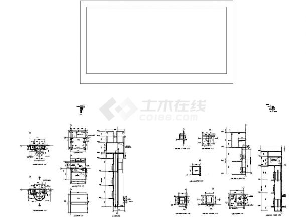上海外滩观光电梯CAD设计详图-图一