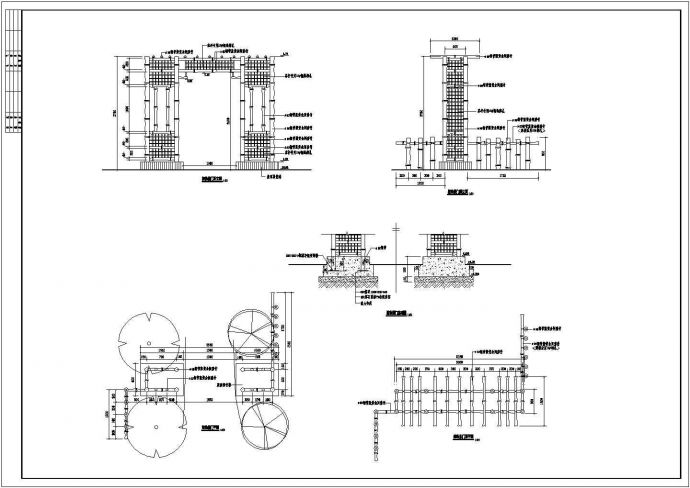 植物景门建筑设计CAD施工图纸_图1