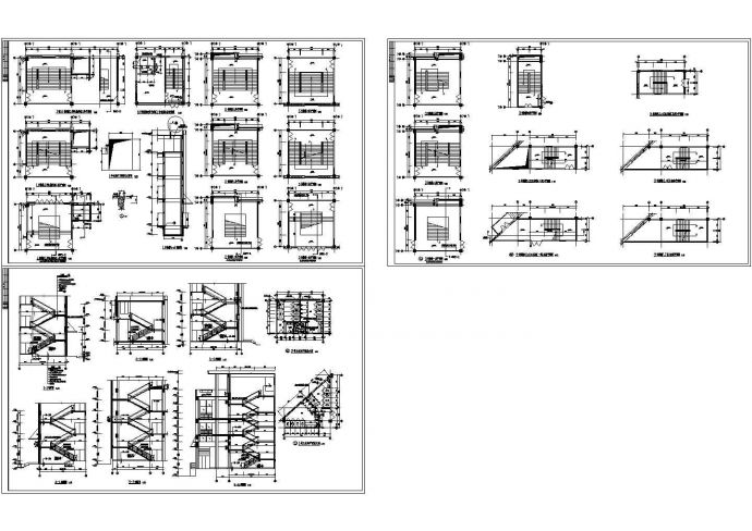安徽某住宅区楼梯电梯并联设计CAD详图_图1