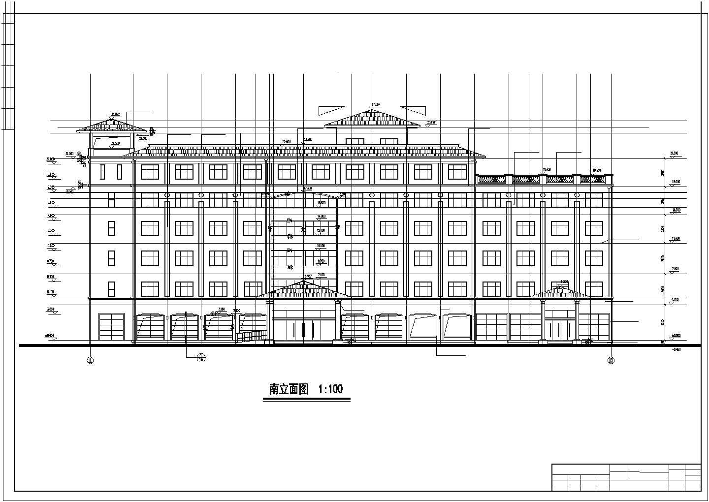 某地现代多层宾馆酒店建筑设计施工图