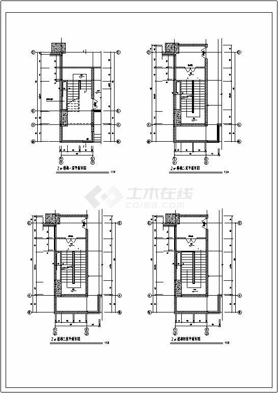 某地5套宾馆酒店建筑cad施工图-图二