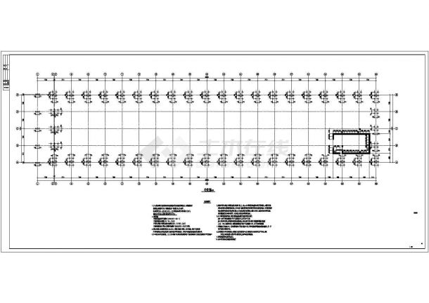 大跨格构柱双层吊车重型厂房结构施工图-图二