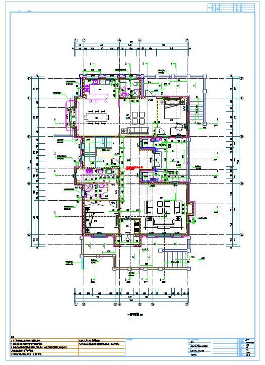 别墅小区2层D型独栋别墅全专业设计施工图-图二