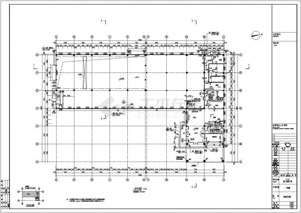 丁类5层多层厂房（15米跨吊车）施工图-图二