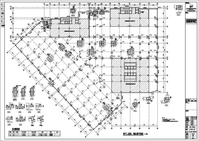 某大型商场地下五层人防结构施工图_图1