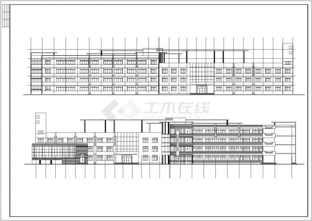 某地一所小学建筑方案图-图一