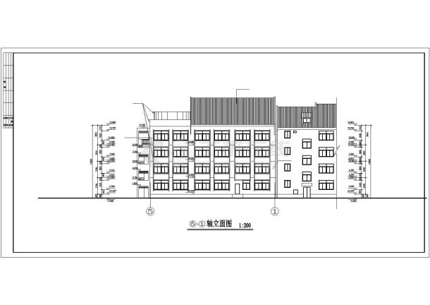 某地五层小学建筑设计方案图-图二