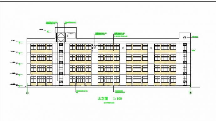 某地三层高中教学楼成套建筑设计图_图1