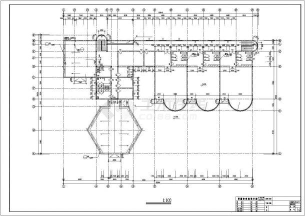 某地二层幼儿园建筑cad施工图-图二