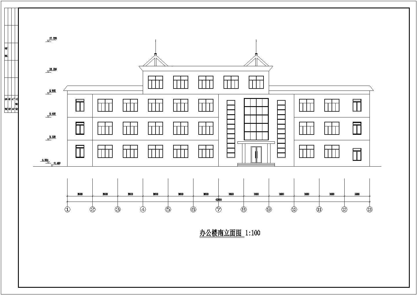 某地学校办公楼建筑结构设计图