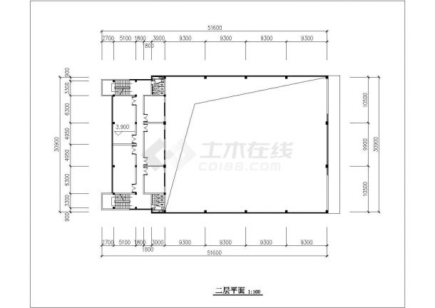 某地中学体育场建筑方案设计图-图二