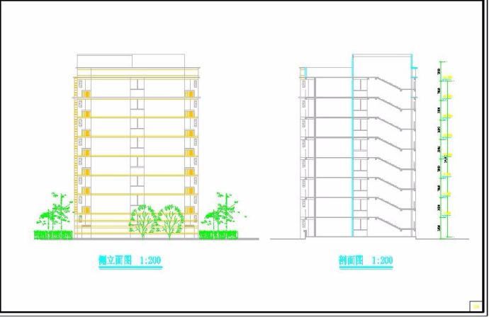 某地中学学生公寓建筑方案设计图_图1