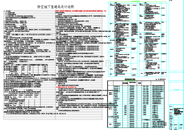 6240平人防地下室车库全专业设计施工图-图一