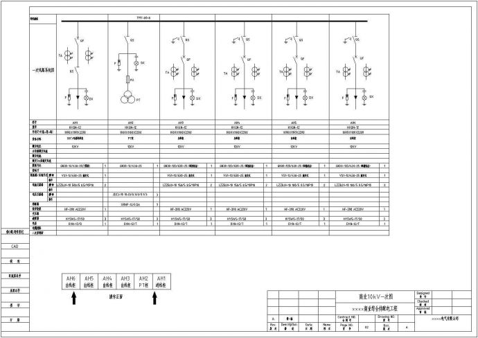 某新区商业综合体配电高压柜电气设计图_图1
